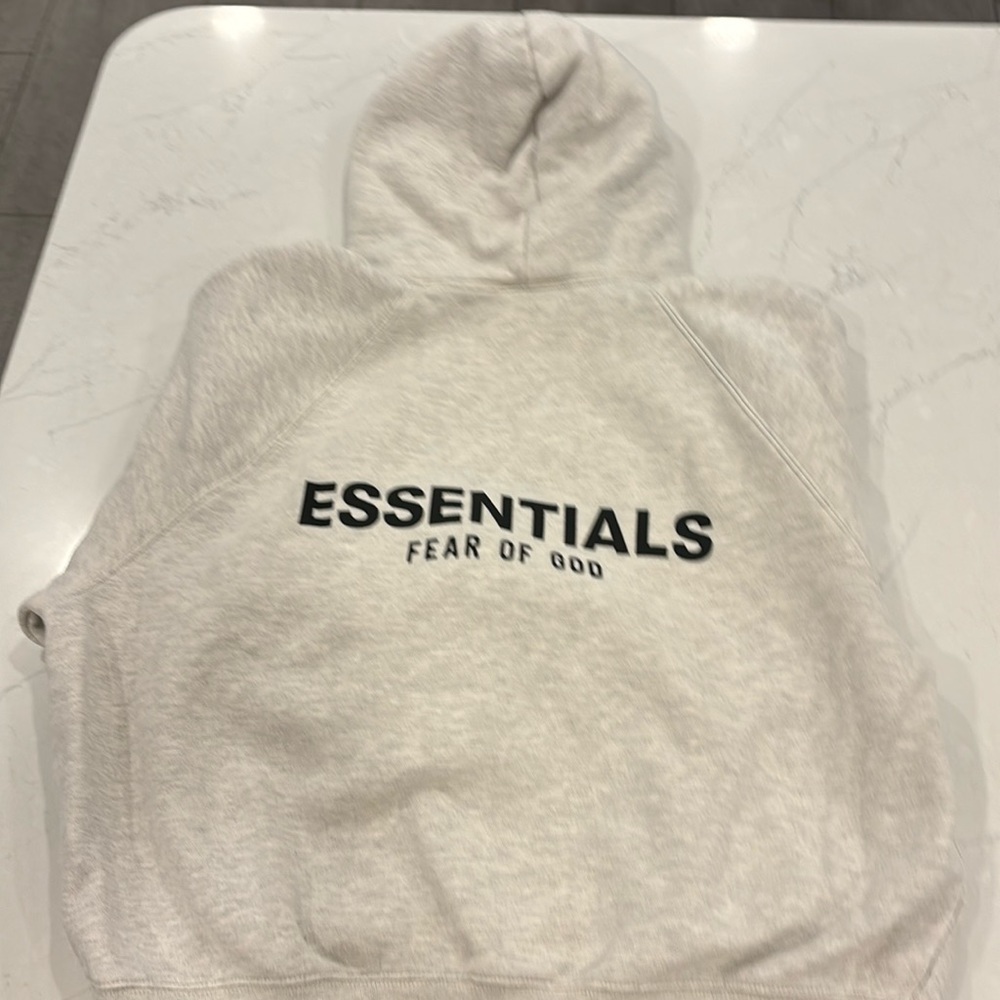 Essentials fear of god Heather gray hoodie